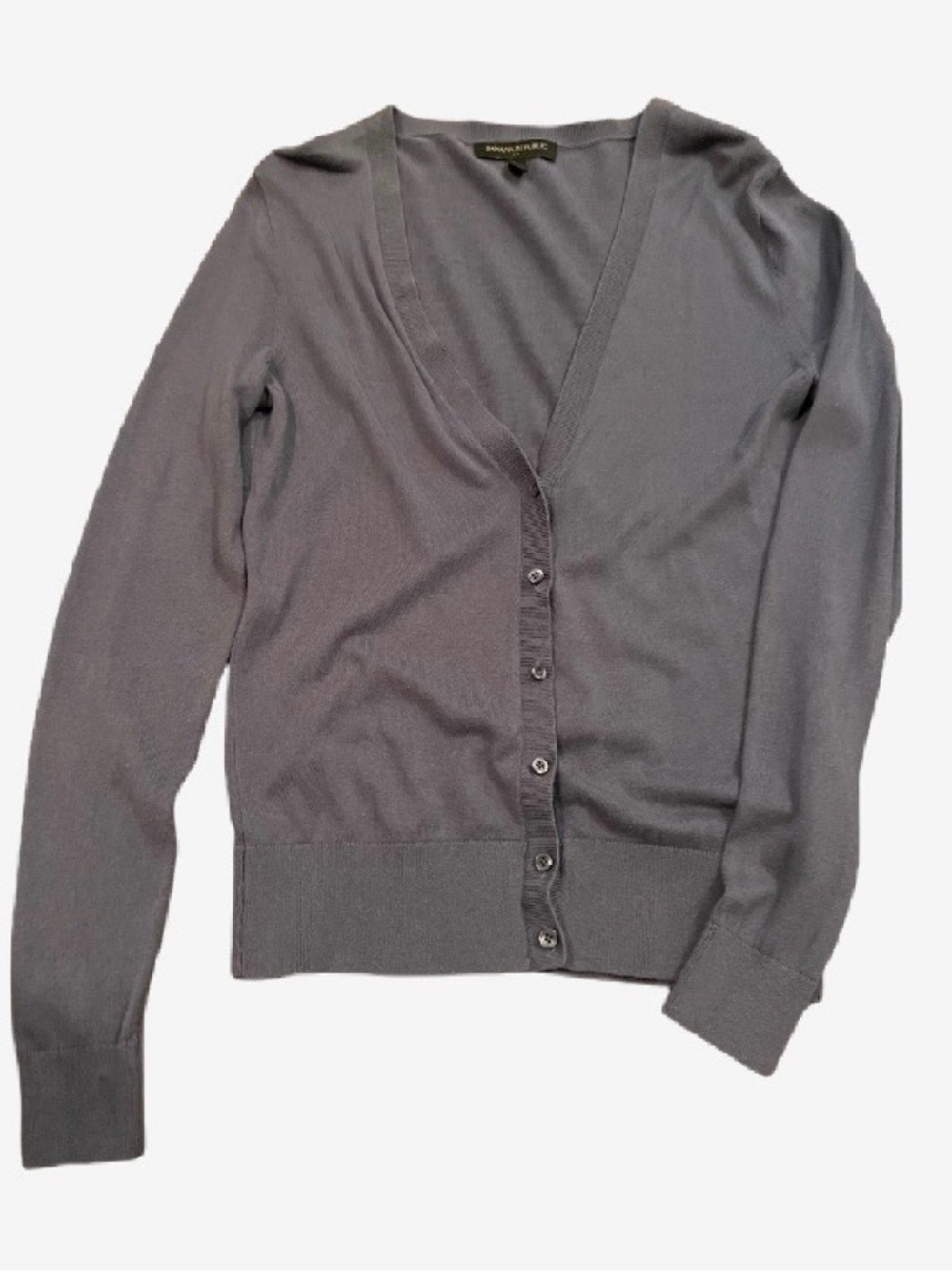 Women's purple V-Neck Button Cardigan